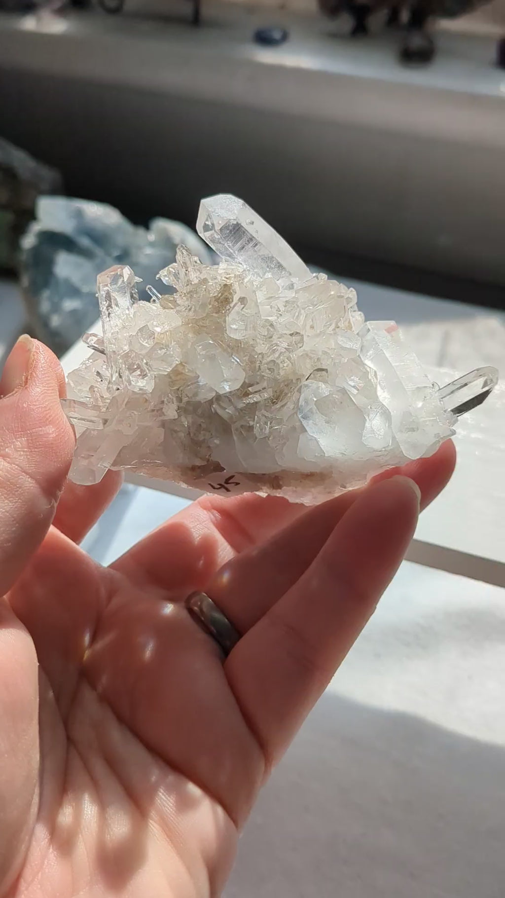 Clear quartz cluster