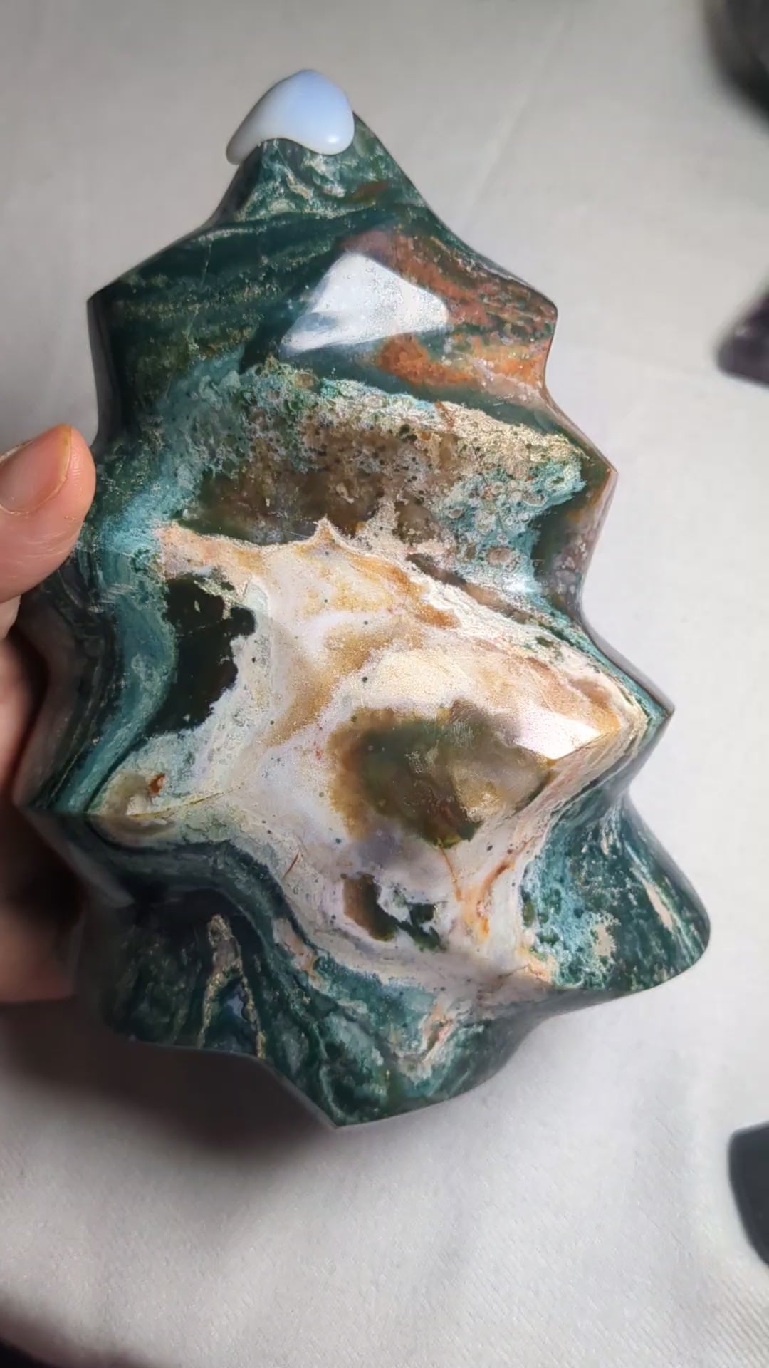 Extra Large Ocean Jasper Flame