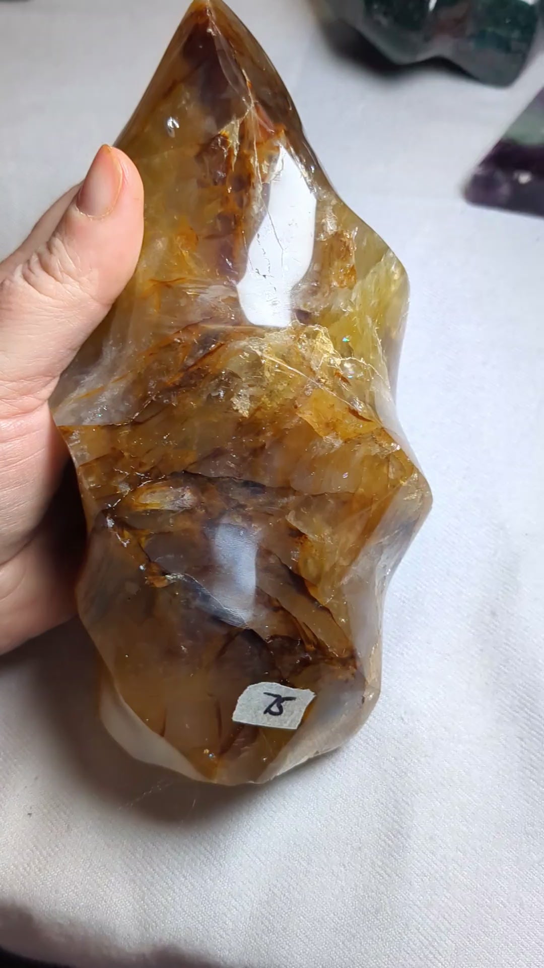 Golden Healer Quartz Flame