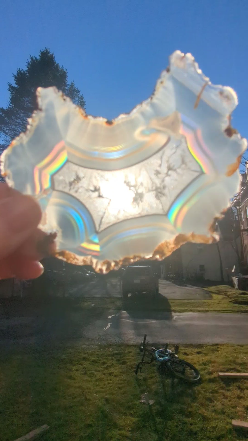 Intuitively picked Iris Agate slice