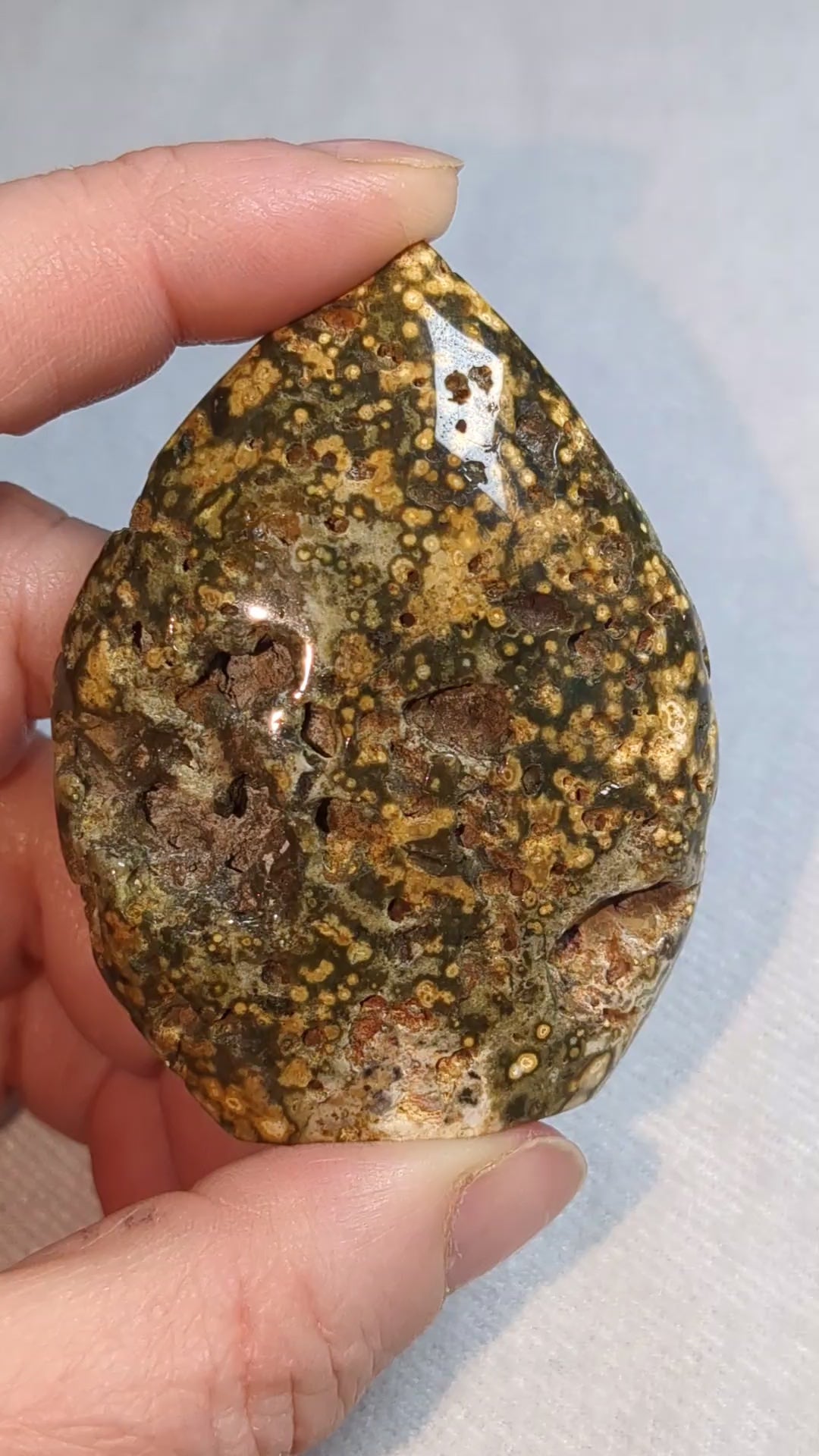 Small Ocean Jasper Teardrop