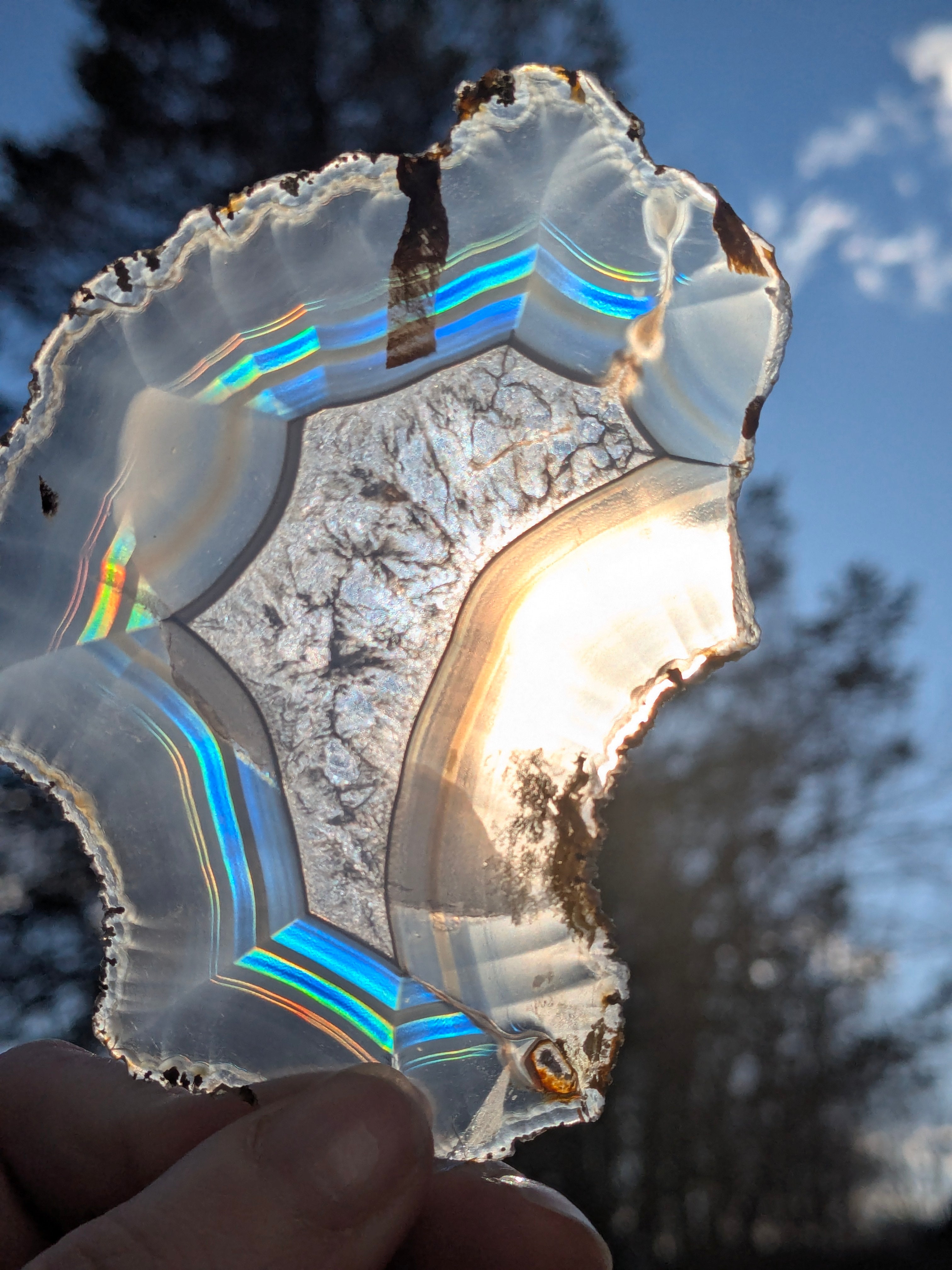 Intuitively picked Iris Agate slice