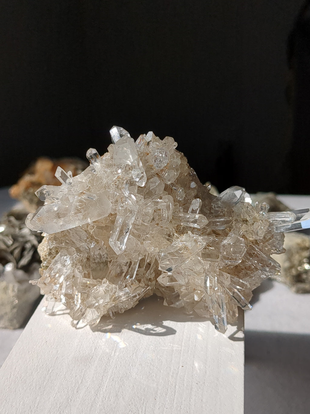 Clear quartz cluster