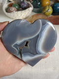 Druzy Agate Heart