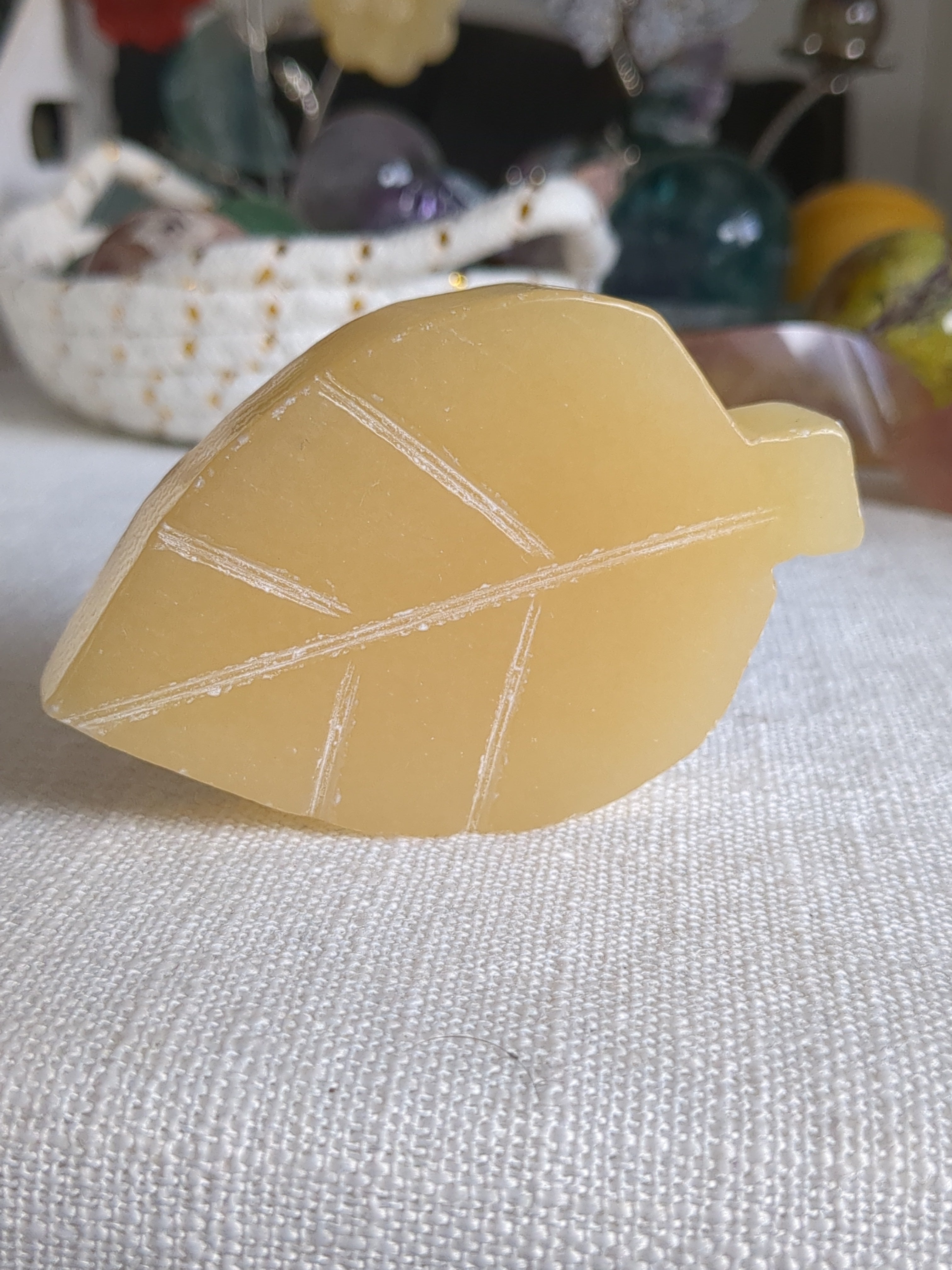 Yellow Calcite Leaf - A