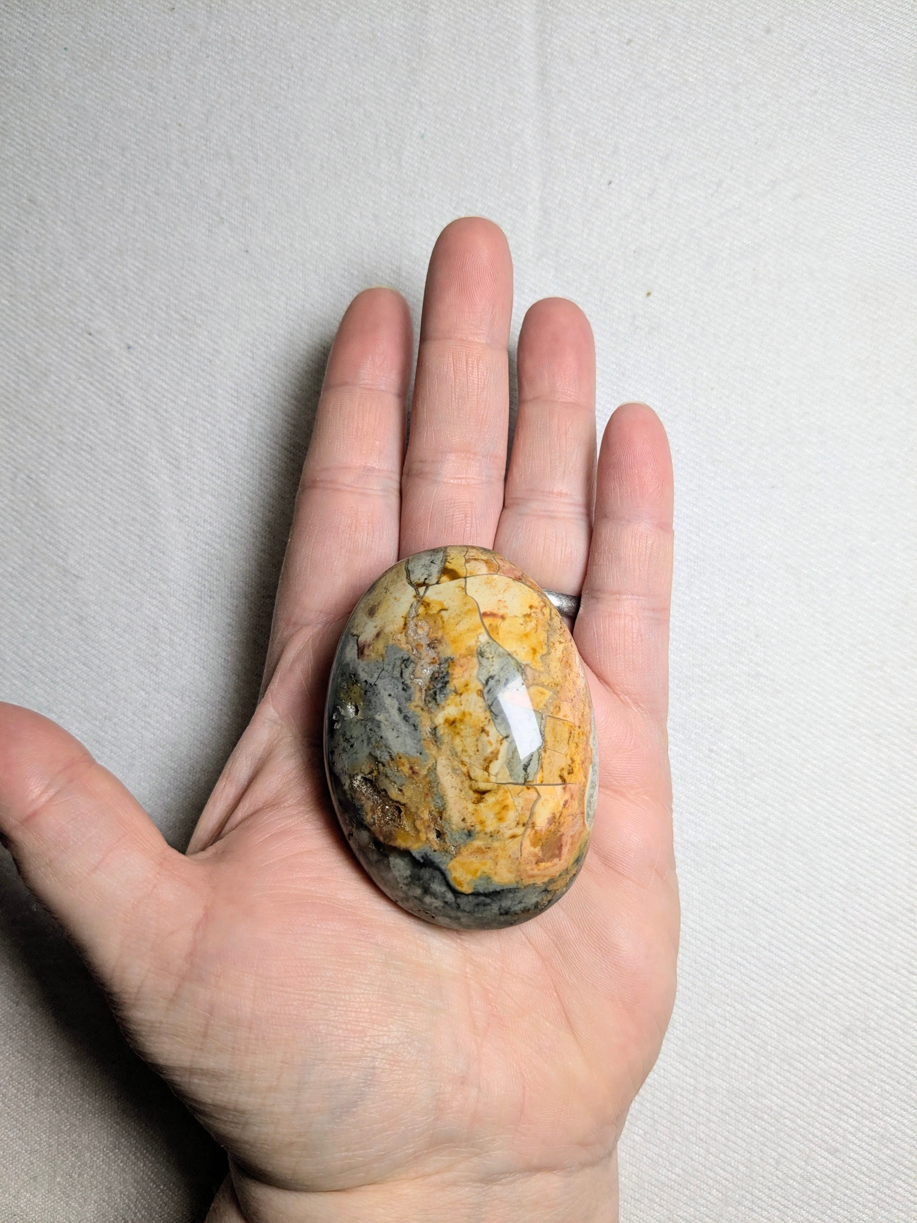 Polychrome Jasper palm stone