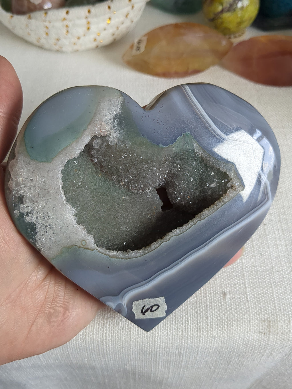 Druzy Agate Heart