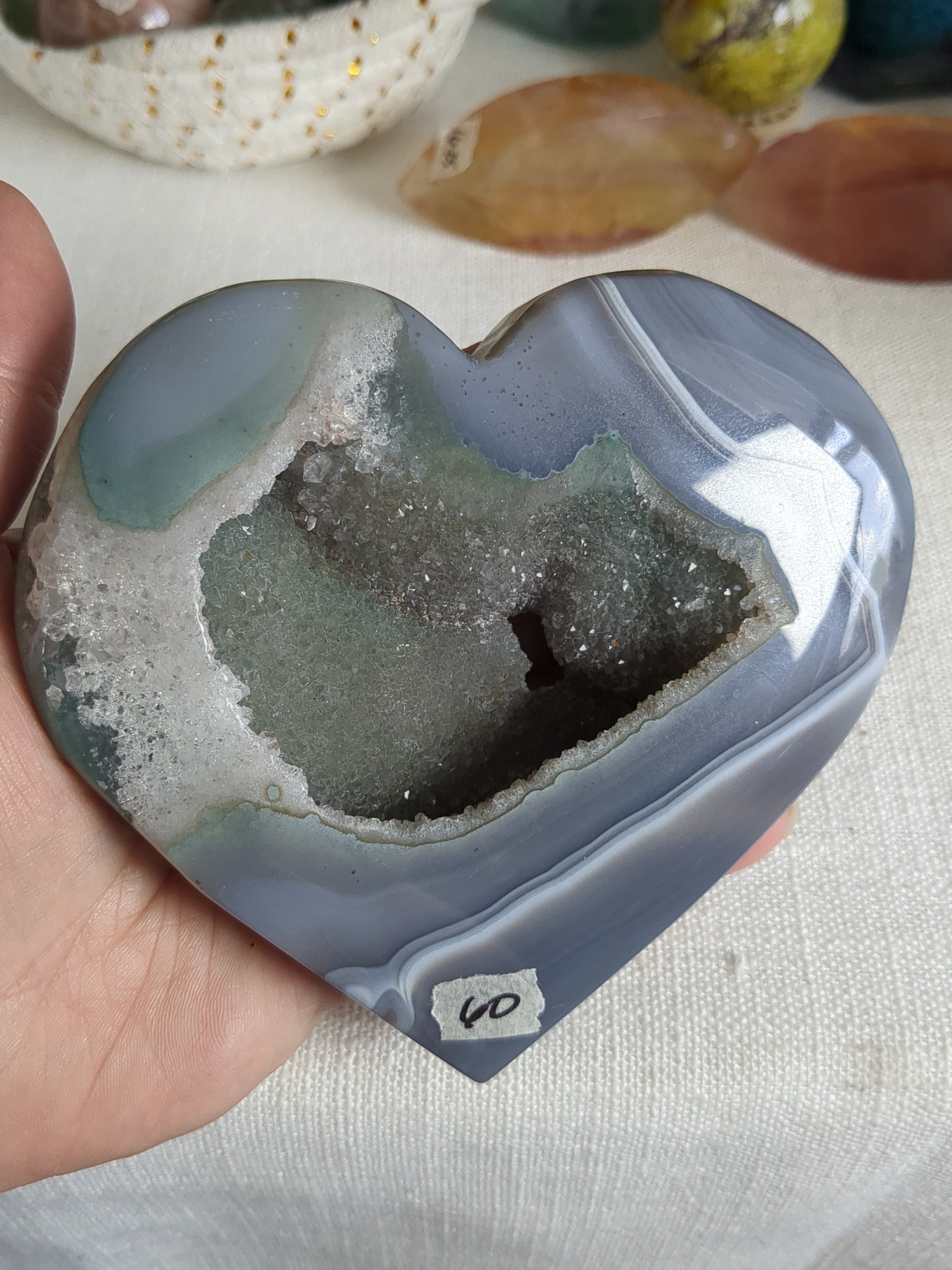 Druzy Agate Heart
