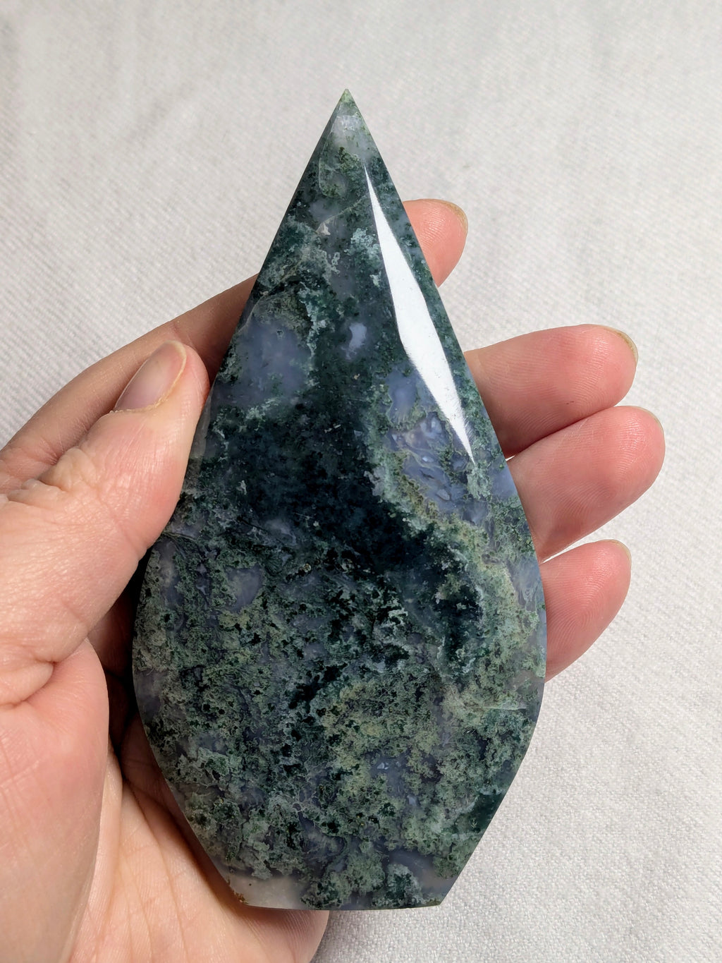 Moss Agate Teardrop