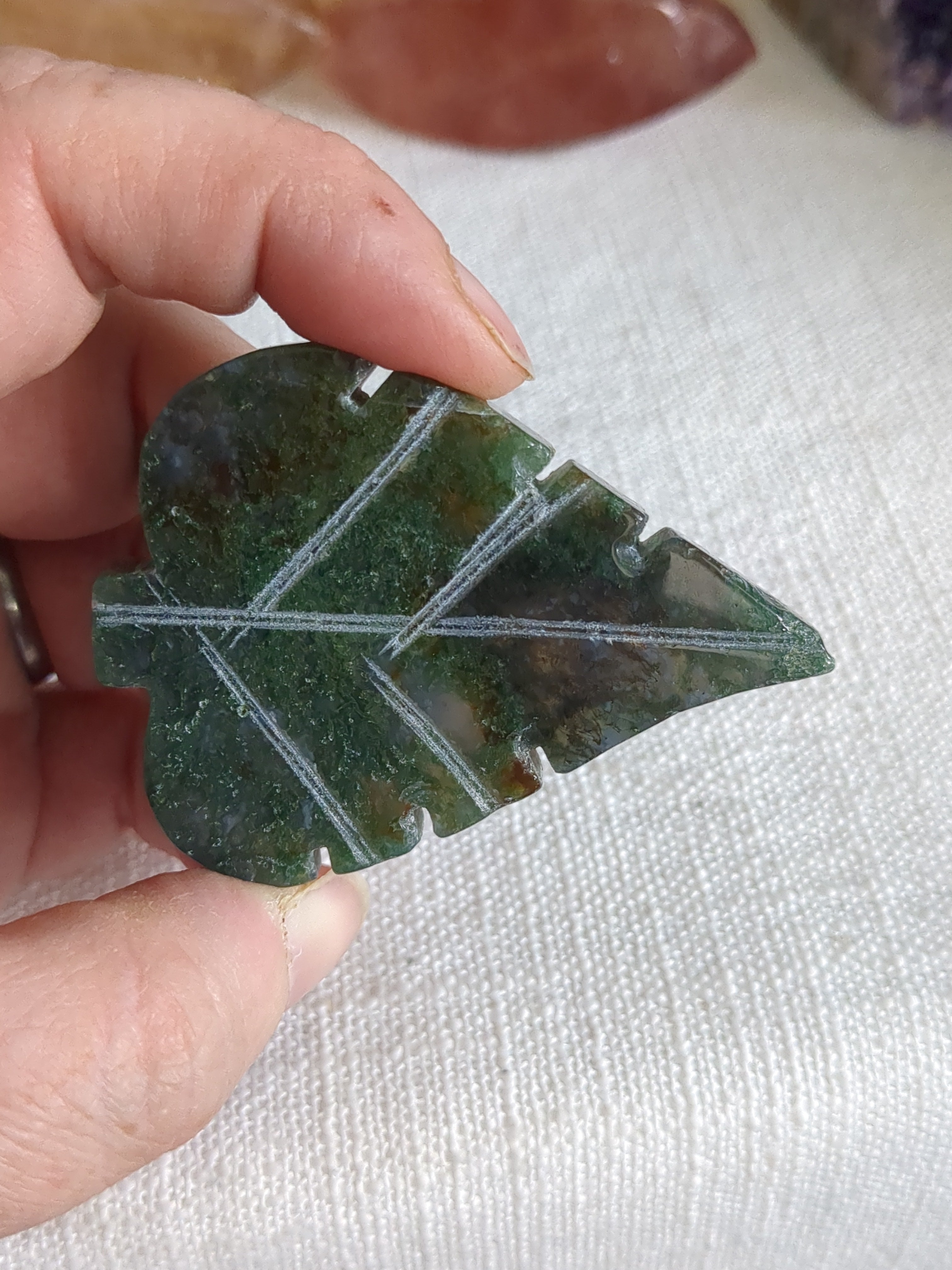 Moss agate leaf