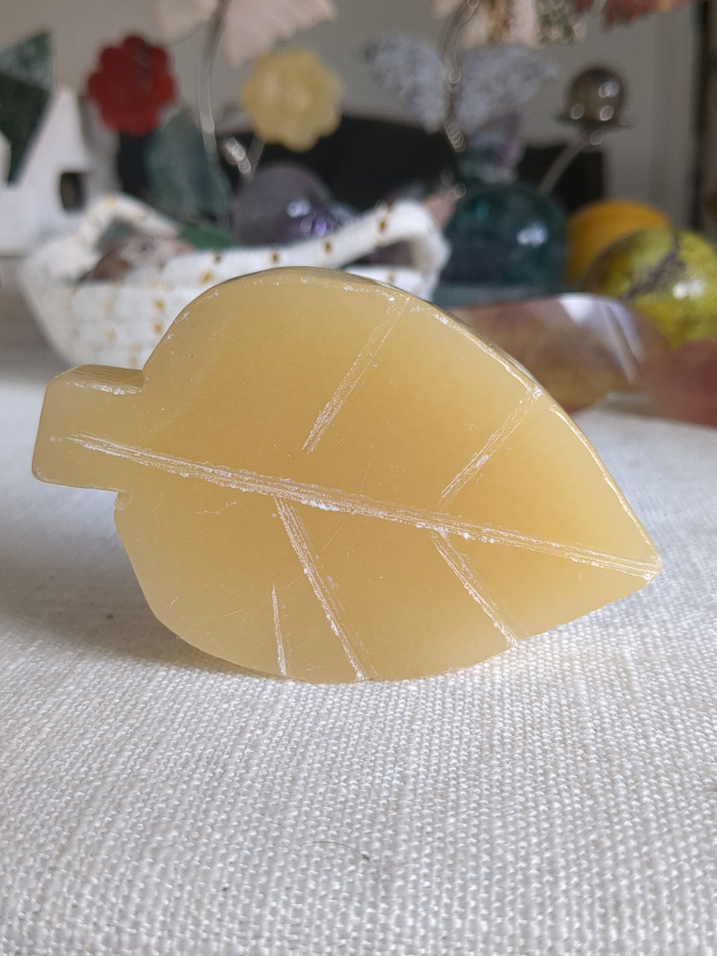 Yellow Calcite Leaf - A