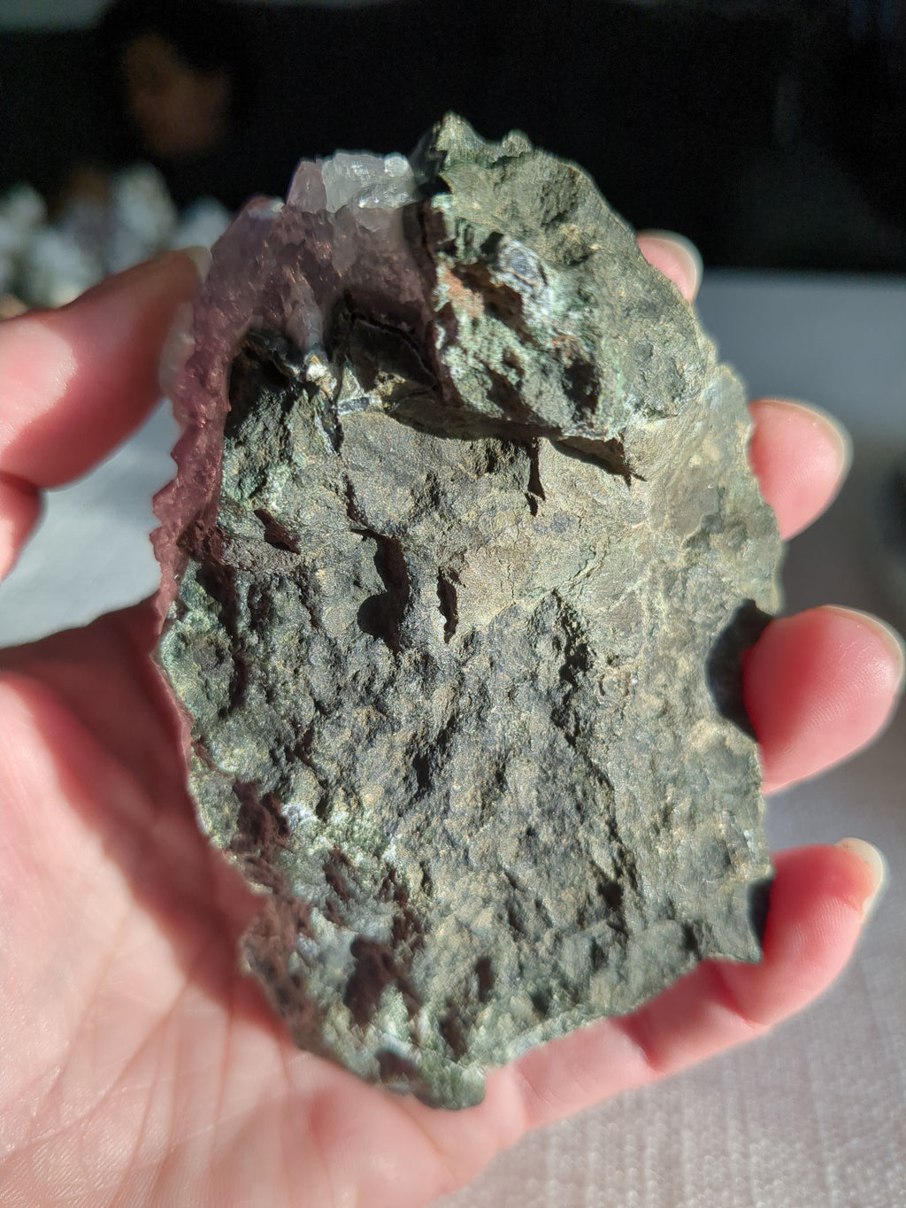 Amethyst with calcite