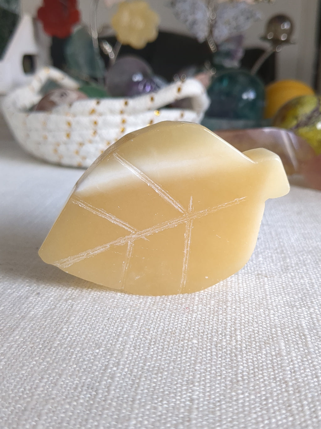 Yellow Calcite Leaf - B