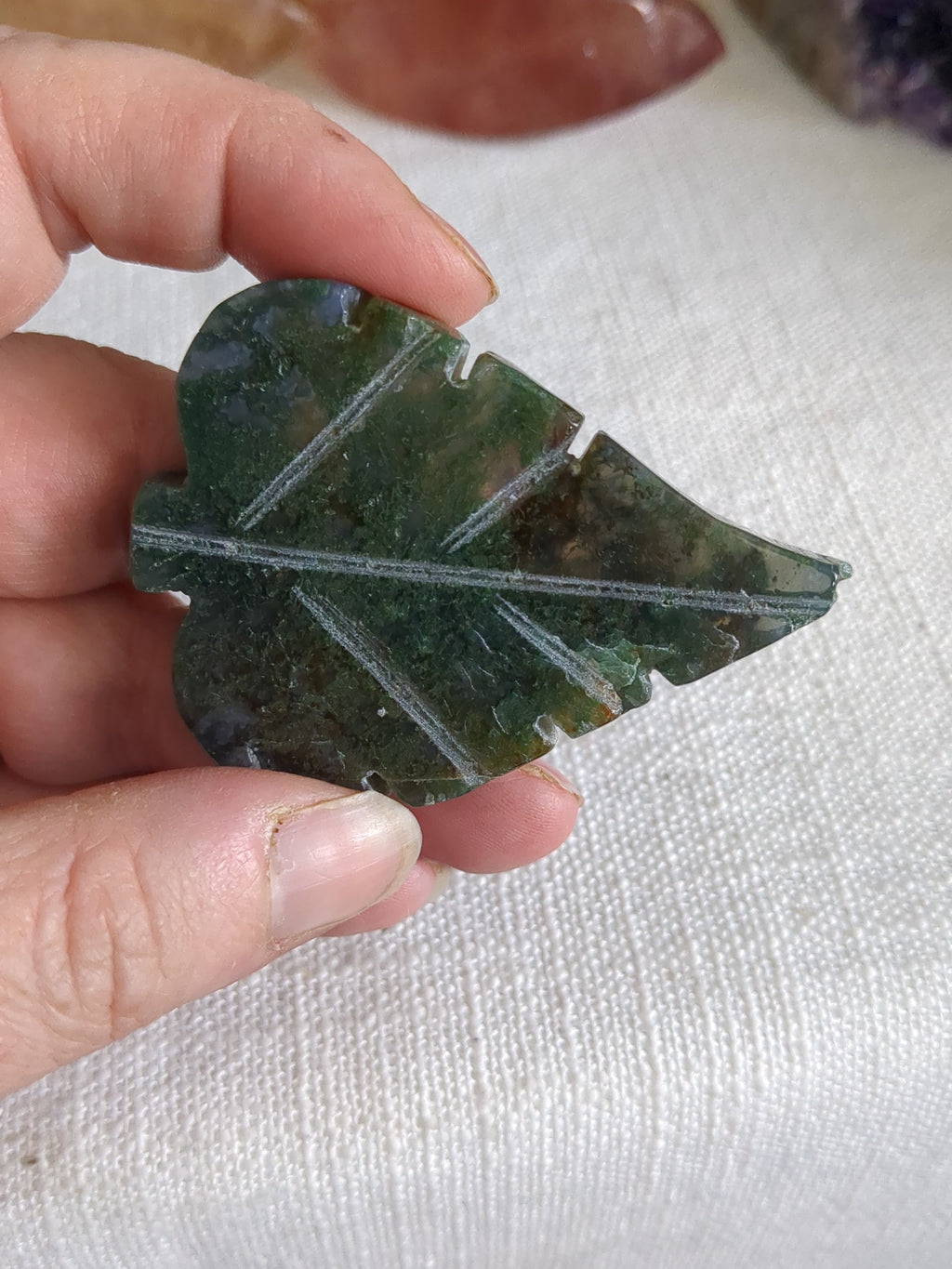 Moss agate leaf