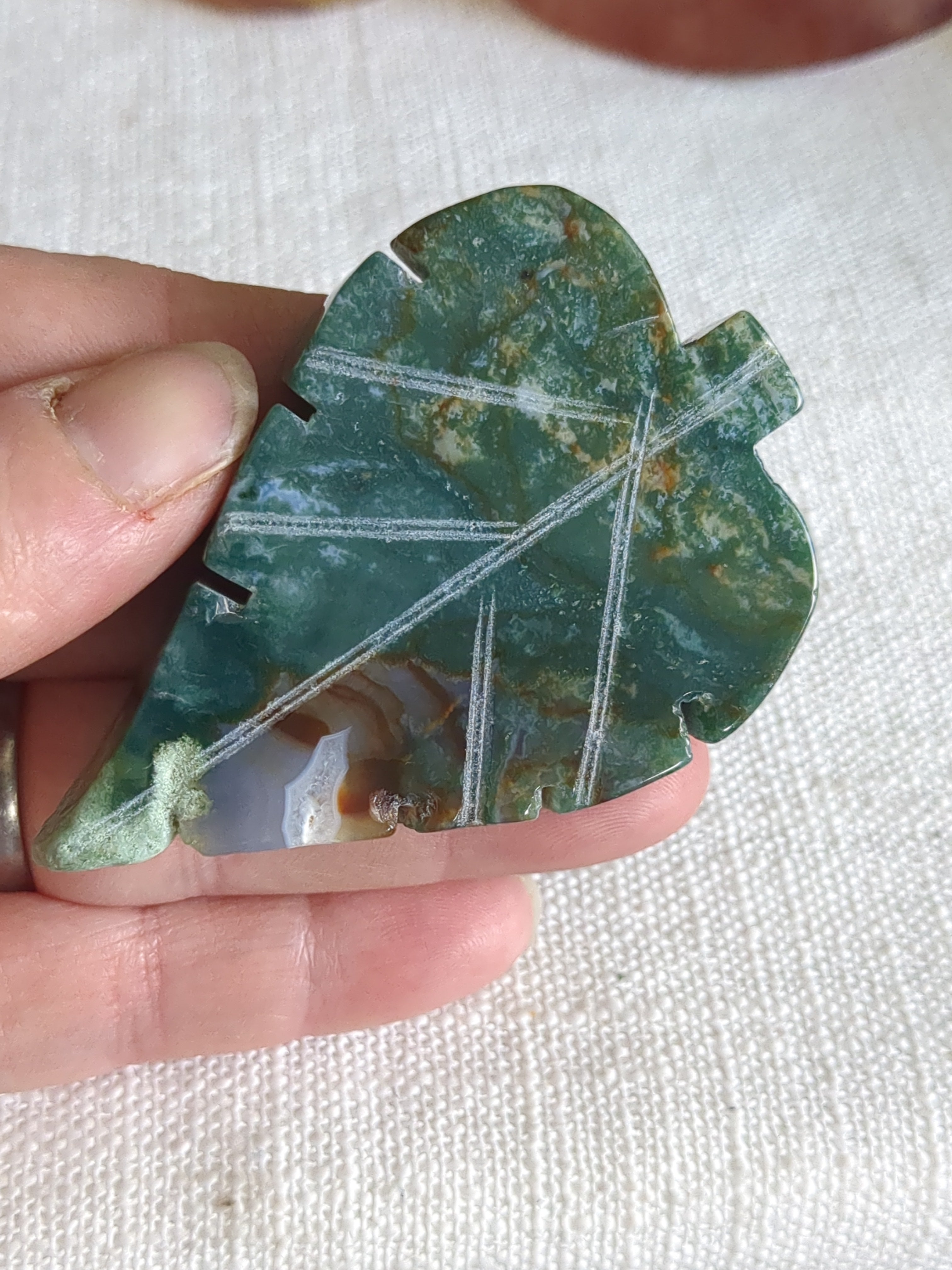 Moss agate leaf