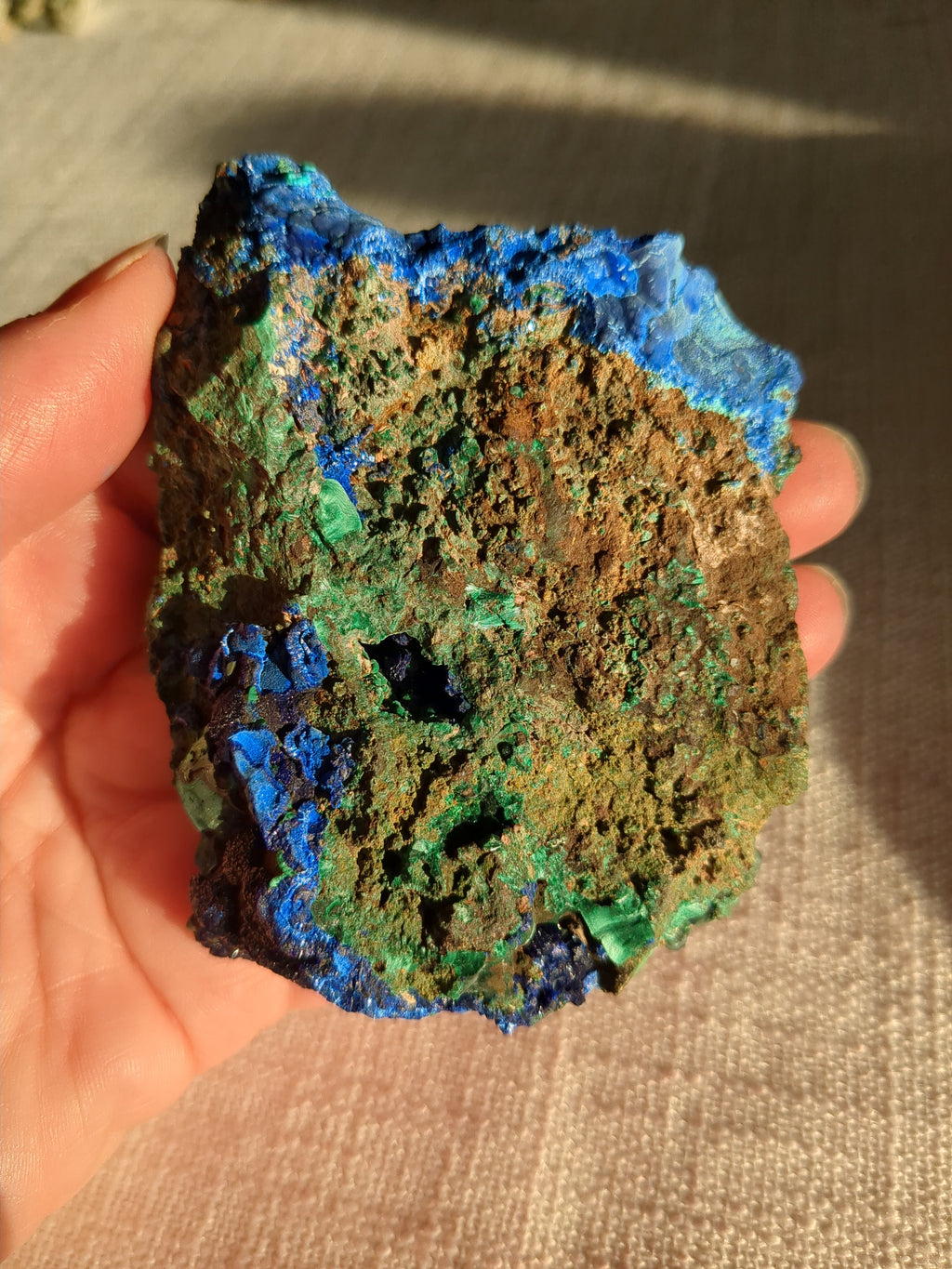 Malachite with Azurite specimen