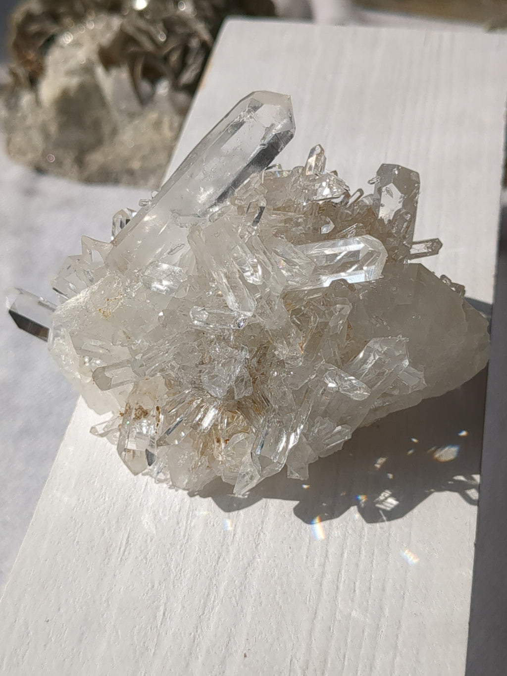 Clear quartz cluster