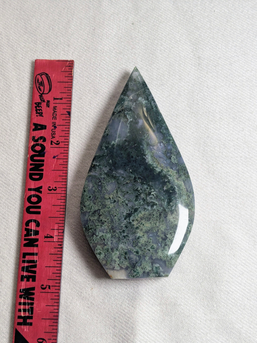 Moss Agate Teardrop
