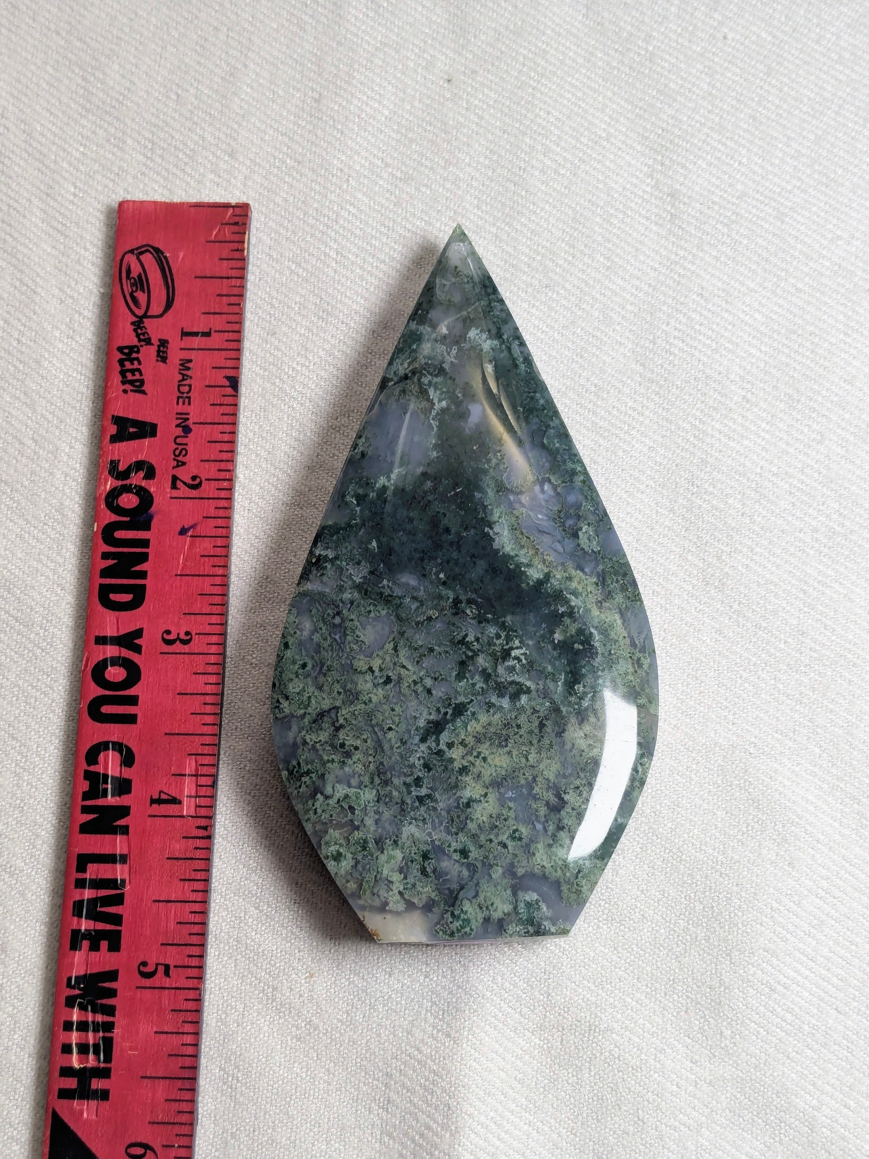 Moss Agate Teardrop