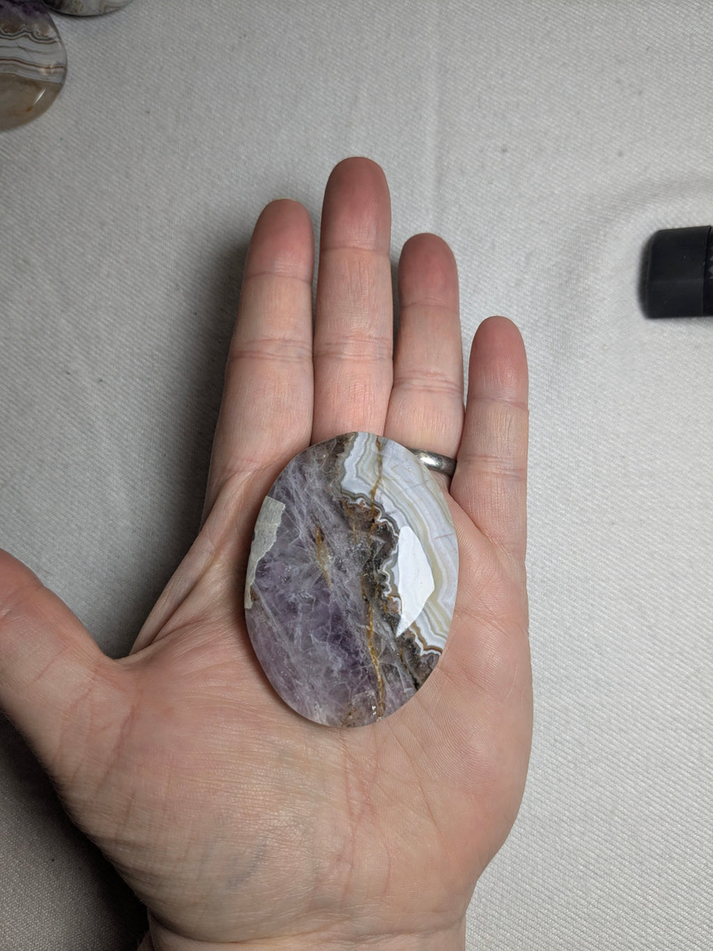 Amethyst agate palm stone A