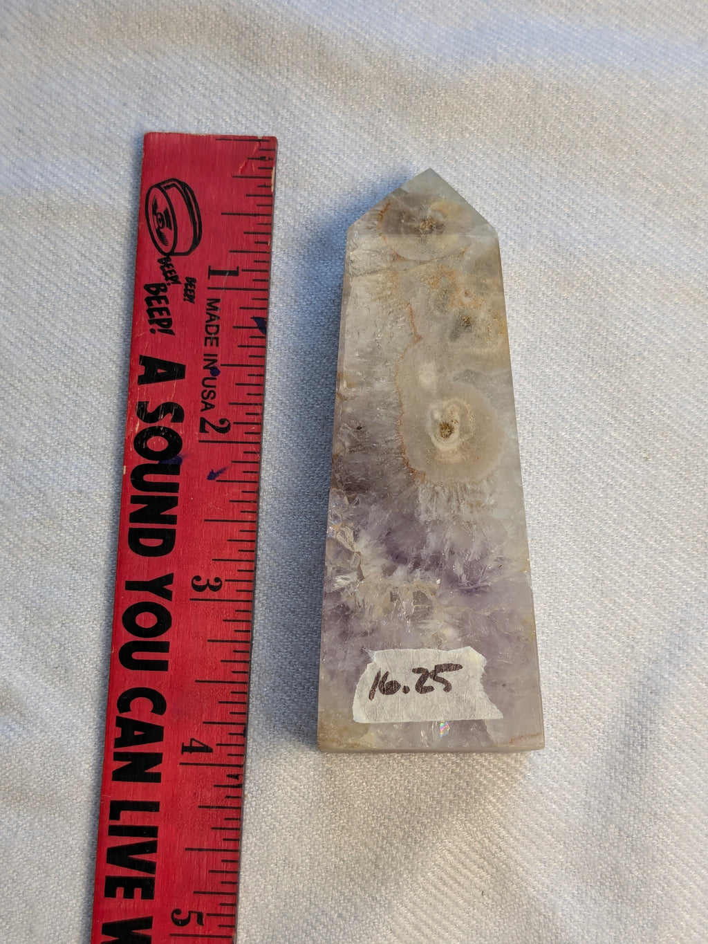 Flower agate quartz tower A