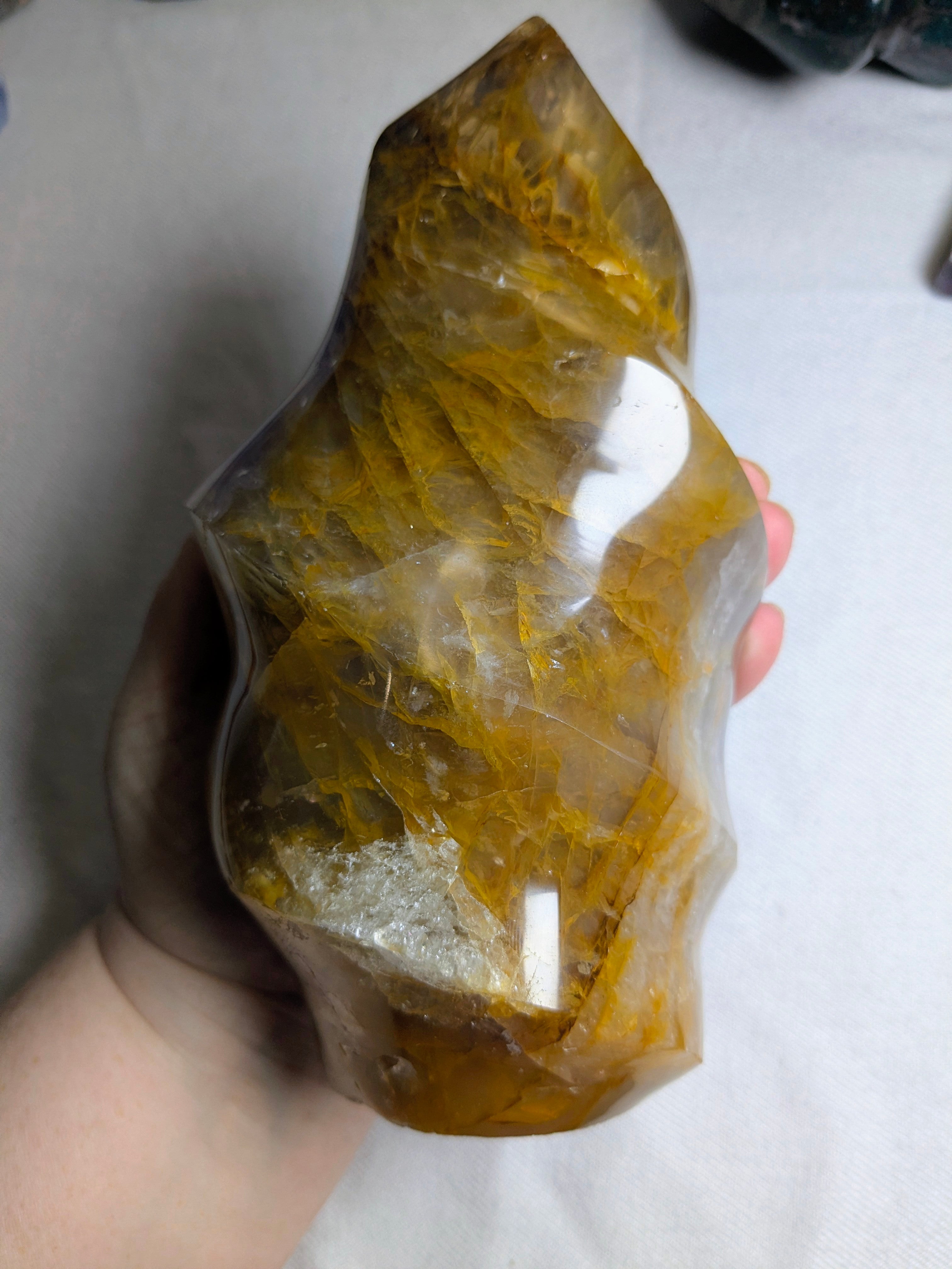 Golden Healer Quartz Flame
