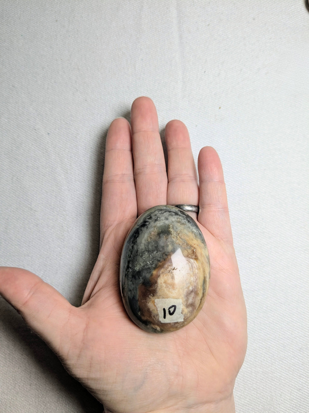Polychrome Jasper palm stone