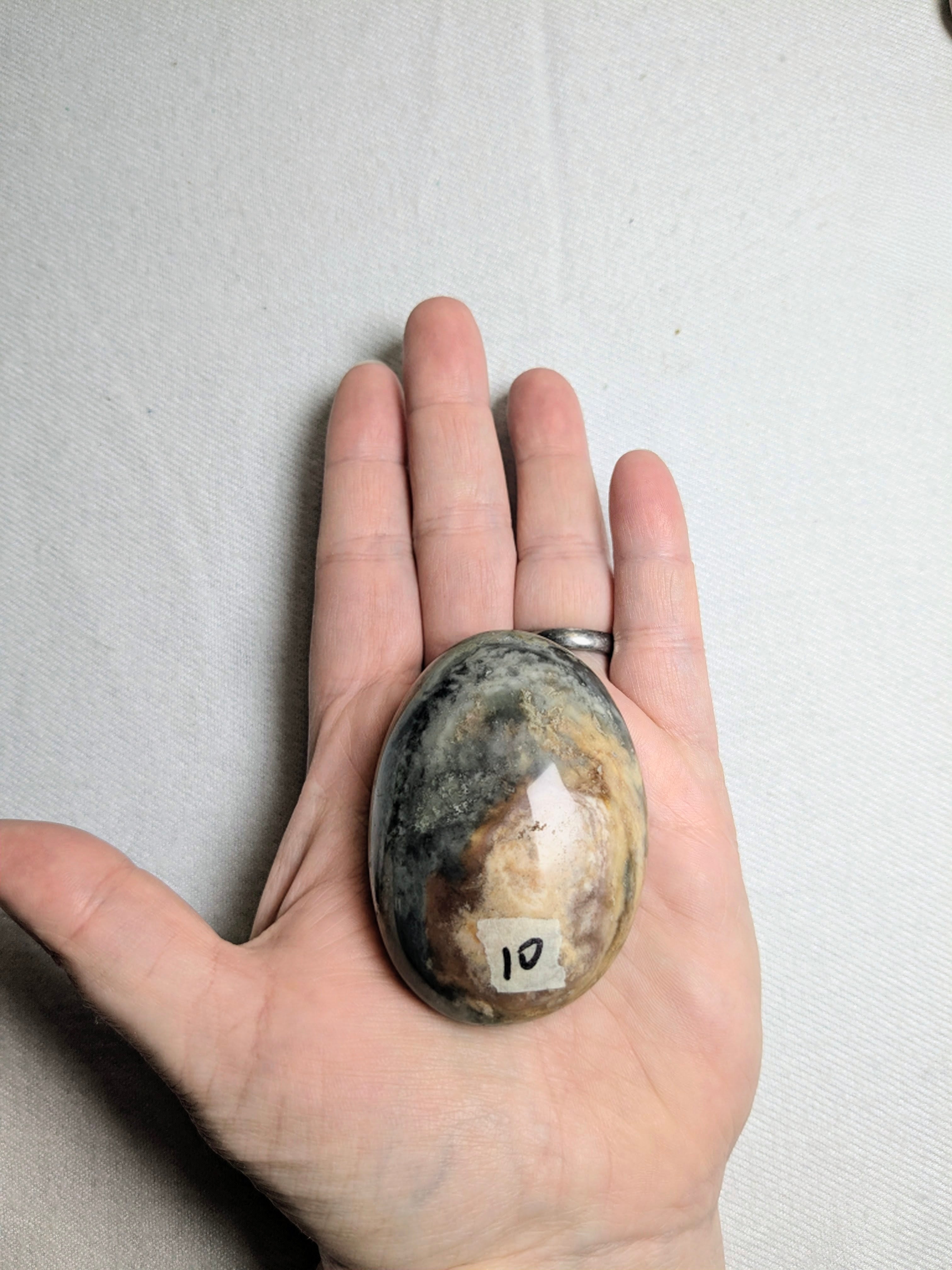Polychrome Jasper palm stone