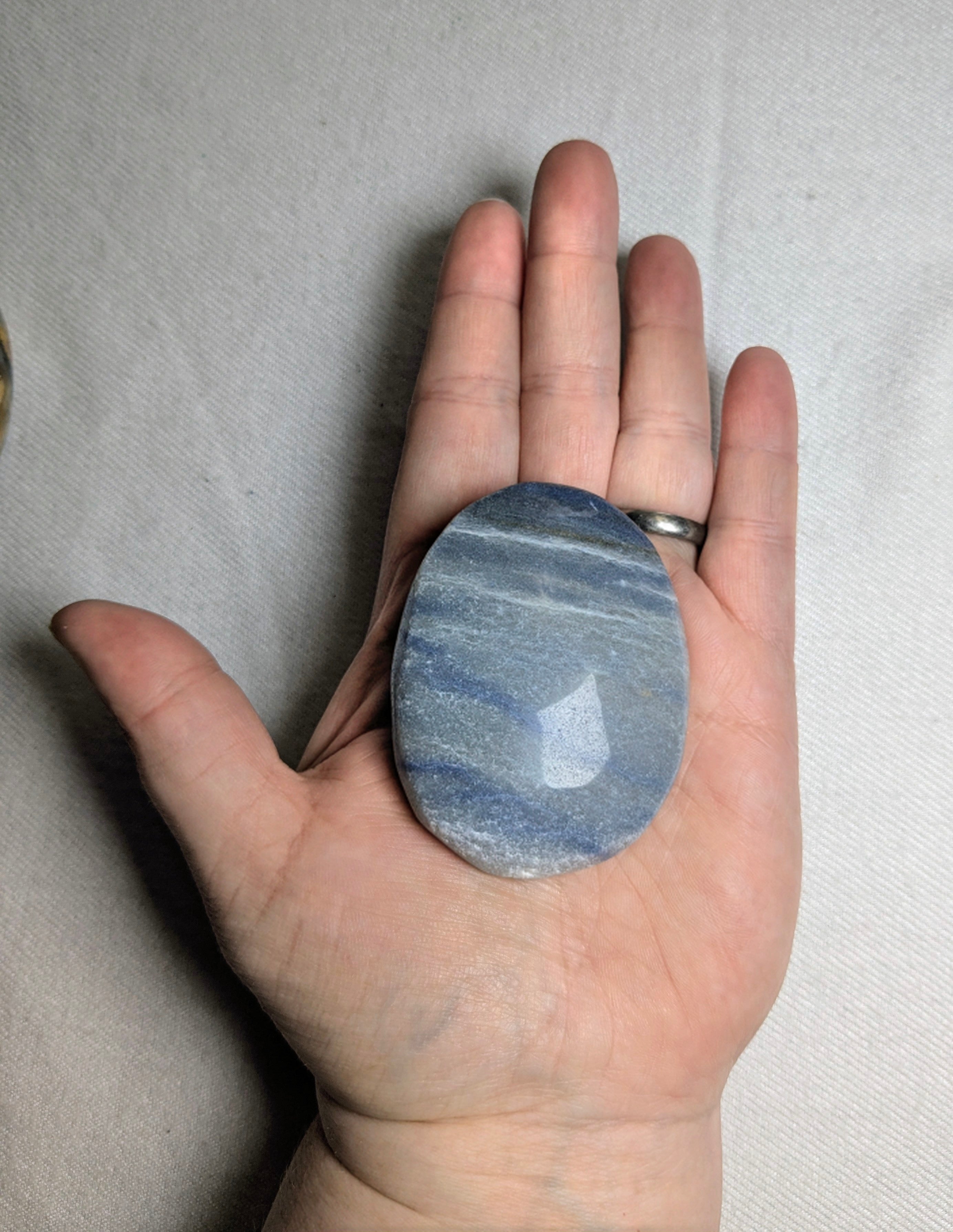 Blue aventurine palm stone A