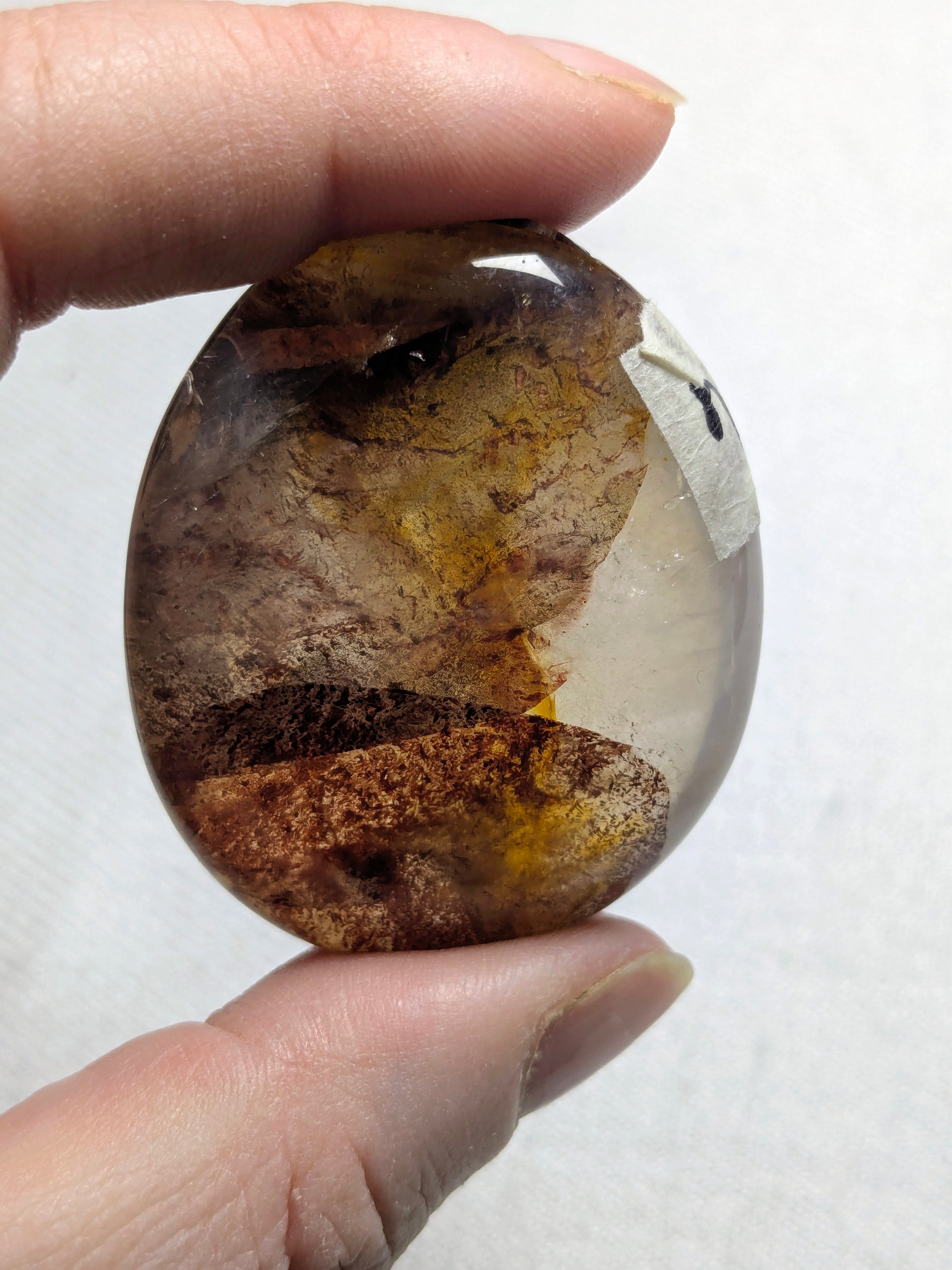 Fire quartz palm stone C