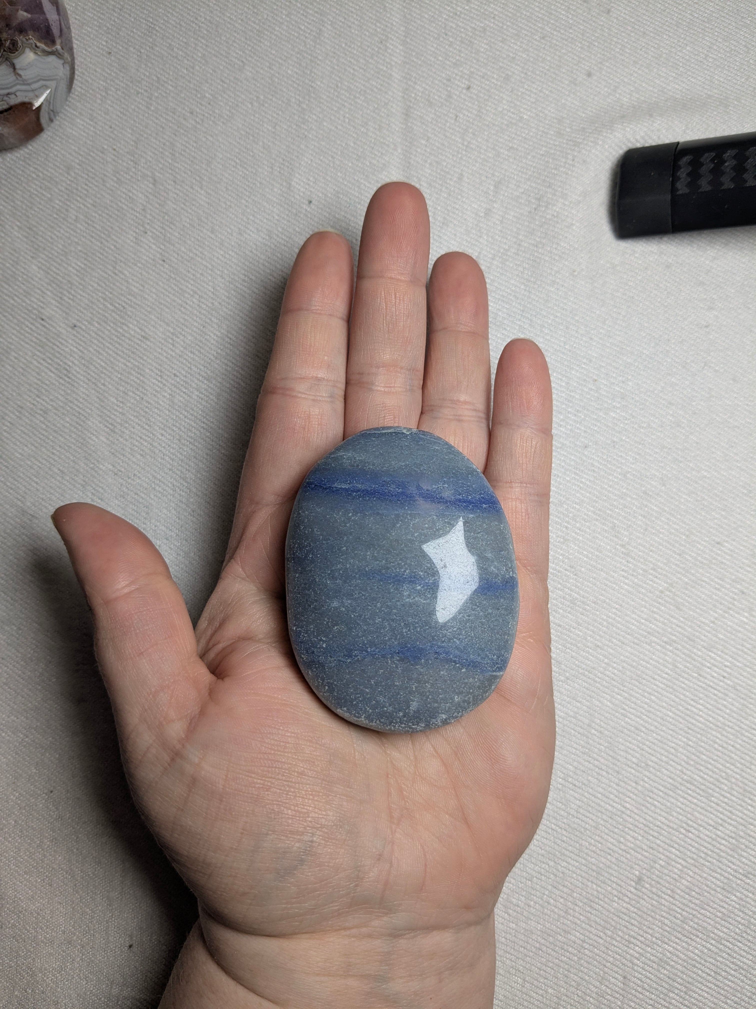 Blue aventurine palm stone B