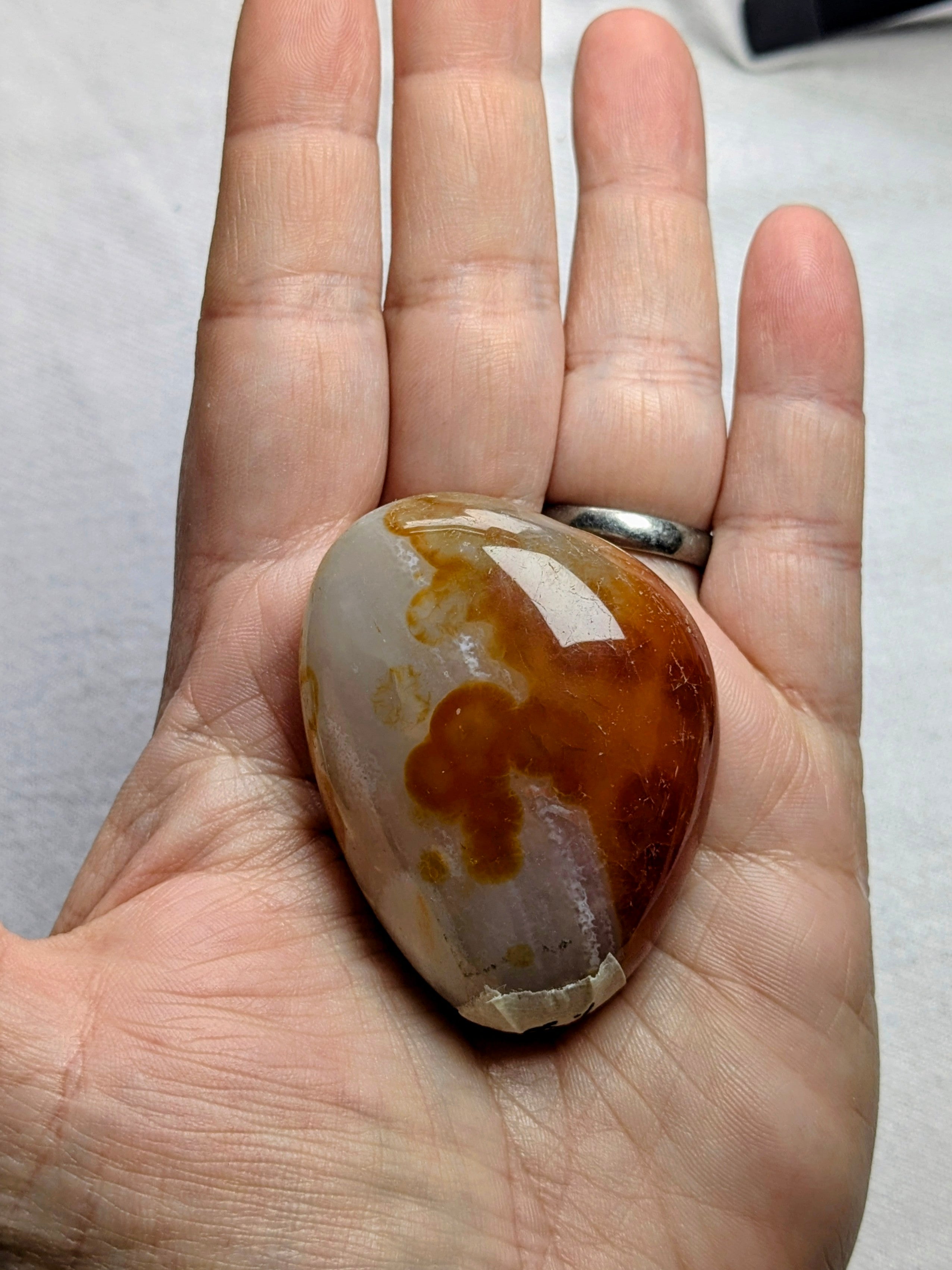 Carnelian palm stone A