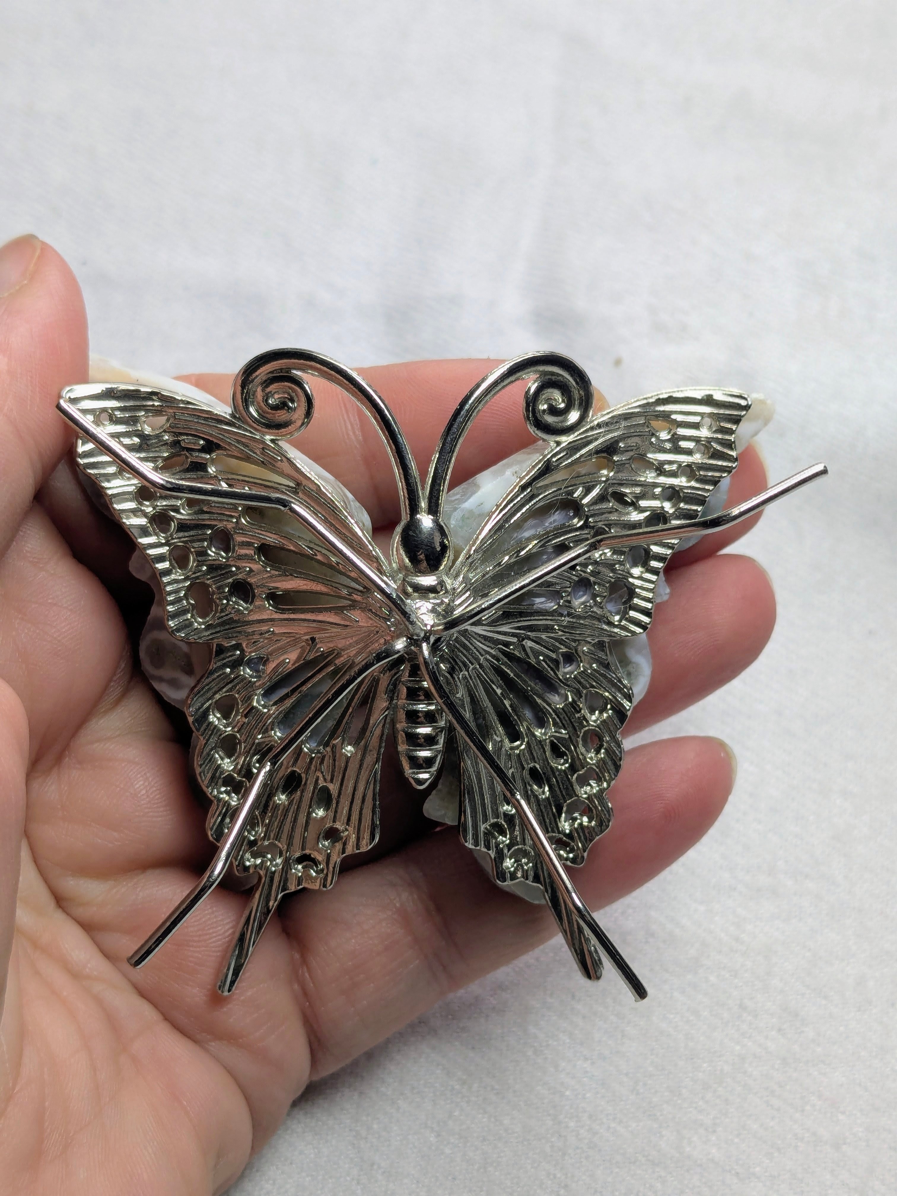 Moss Agate Butterfly - A
