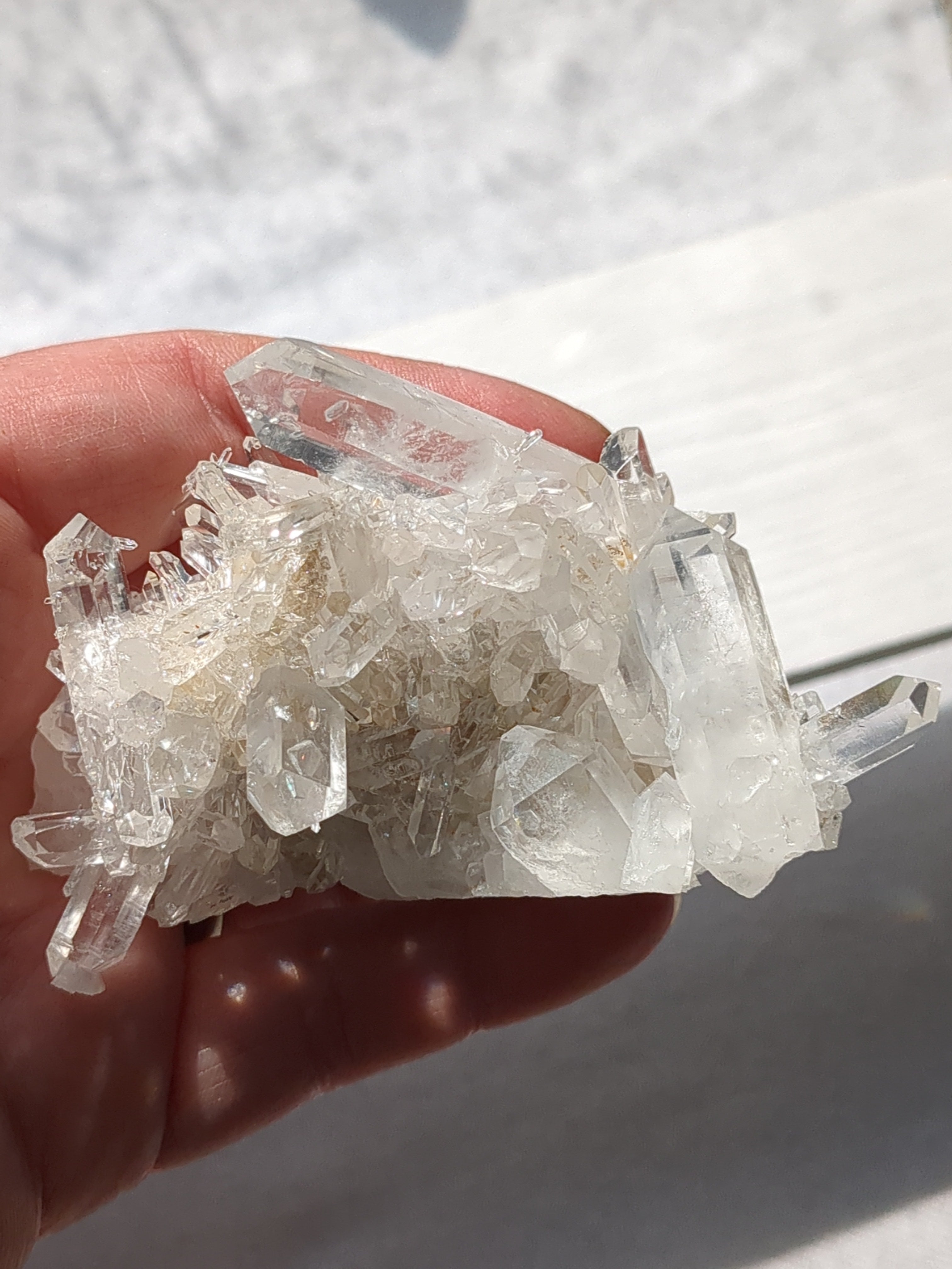 Clear quartz cluster