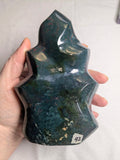 Large Green Jasper Flame