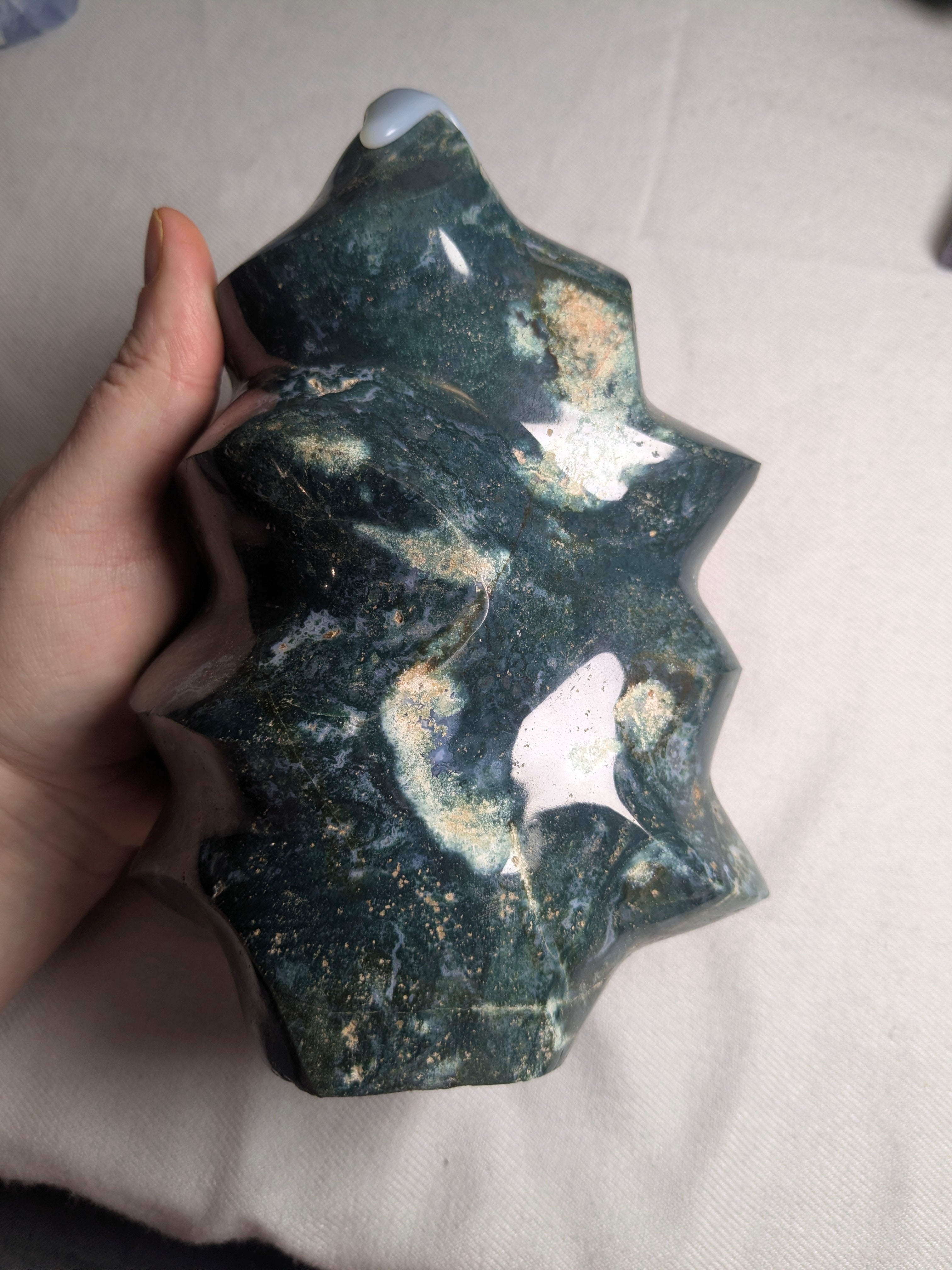 Extra Large Ocean Jasper Flame