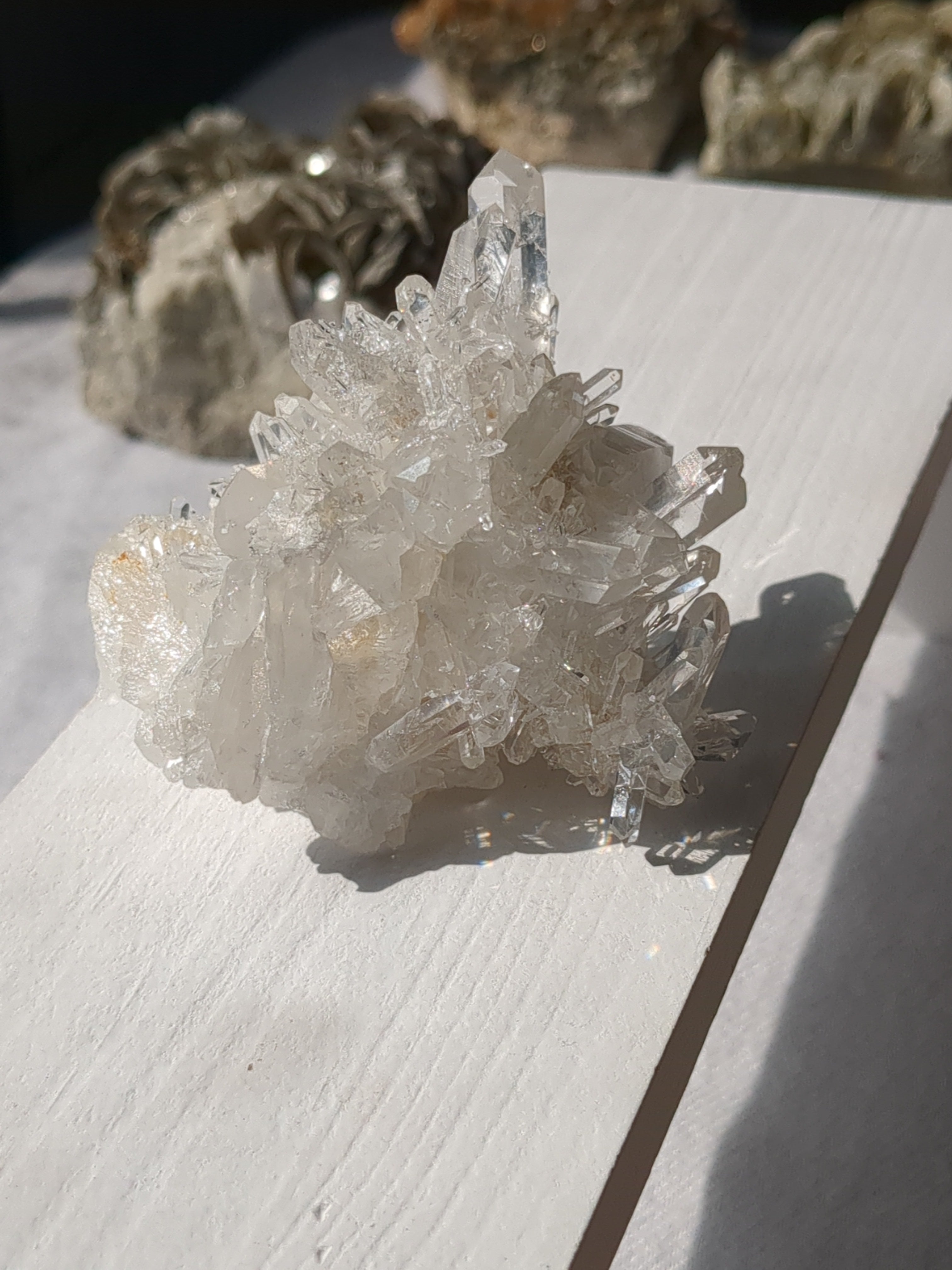 Clear quartz cluster